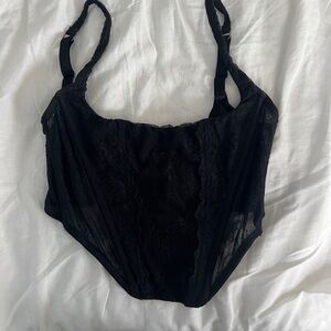 Urban Outfitters Black Lace Corset Top